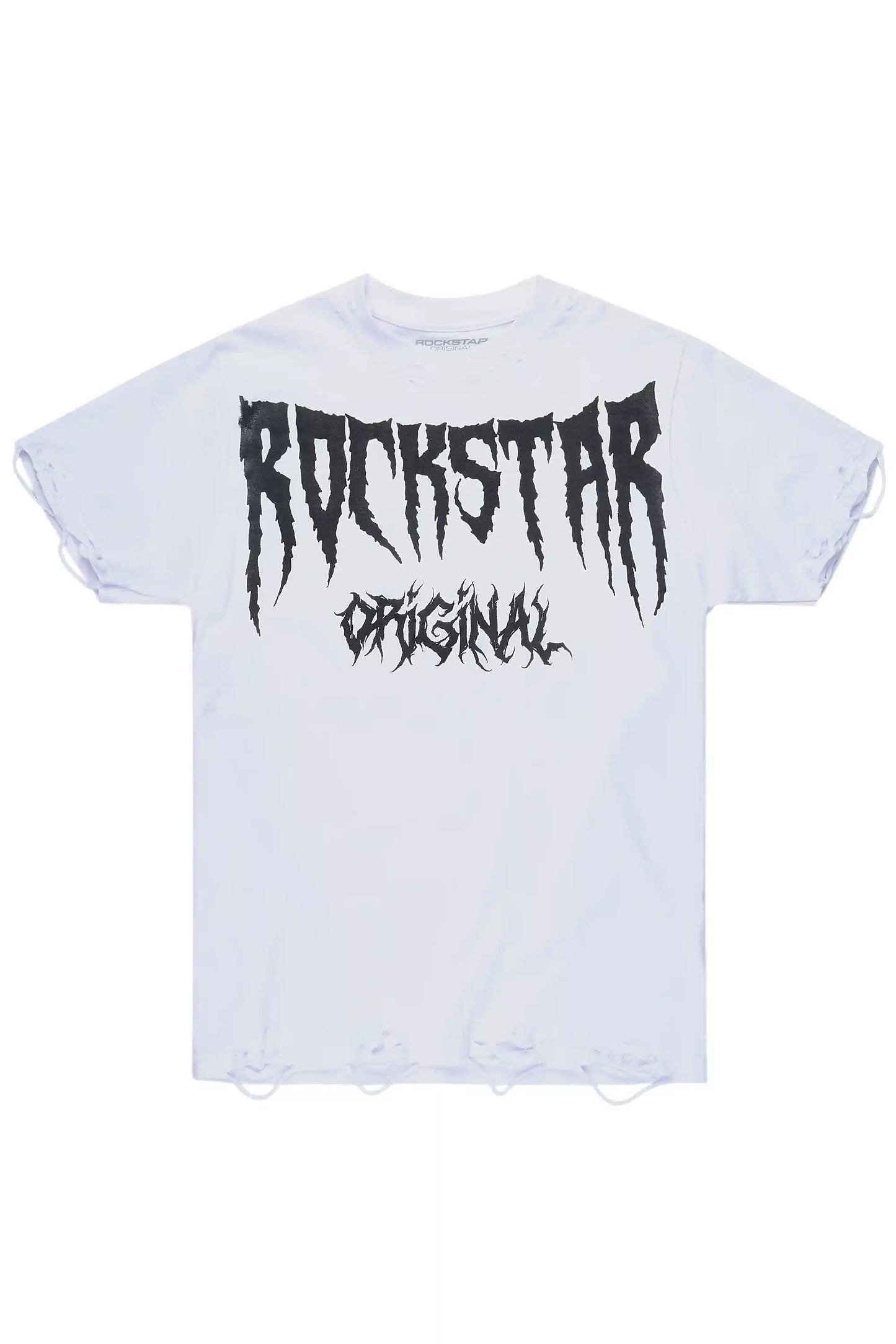 Andros White/Black Oversized Graphic T-Shirt