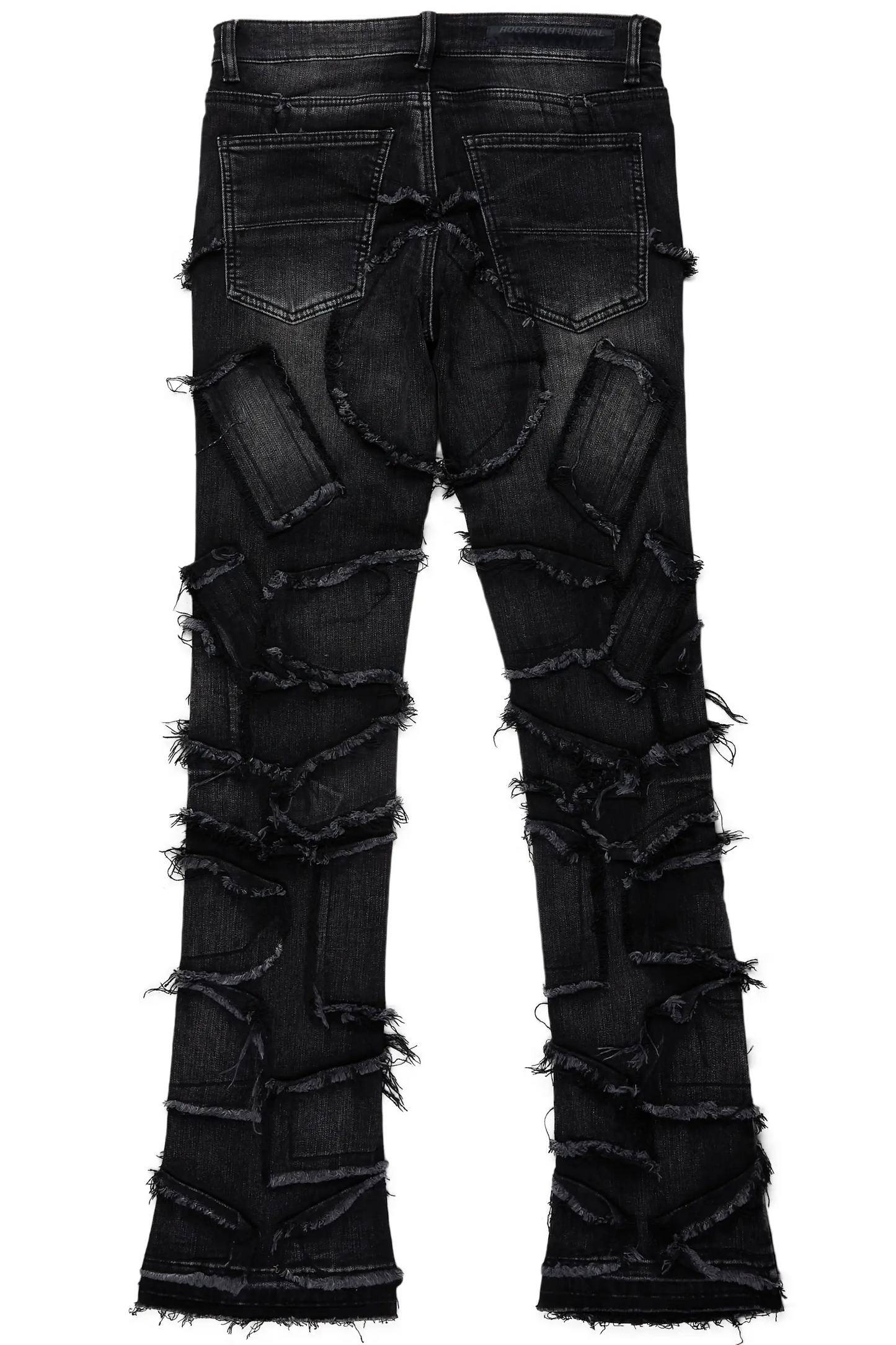Arturo Dark Grey Stacked Flare Jean
