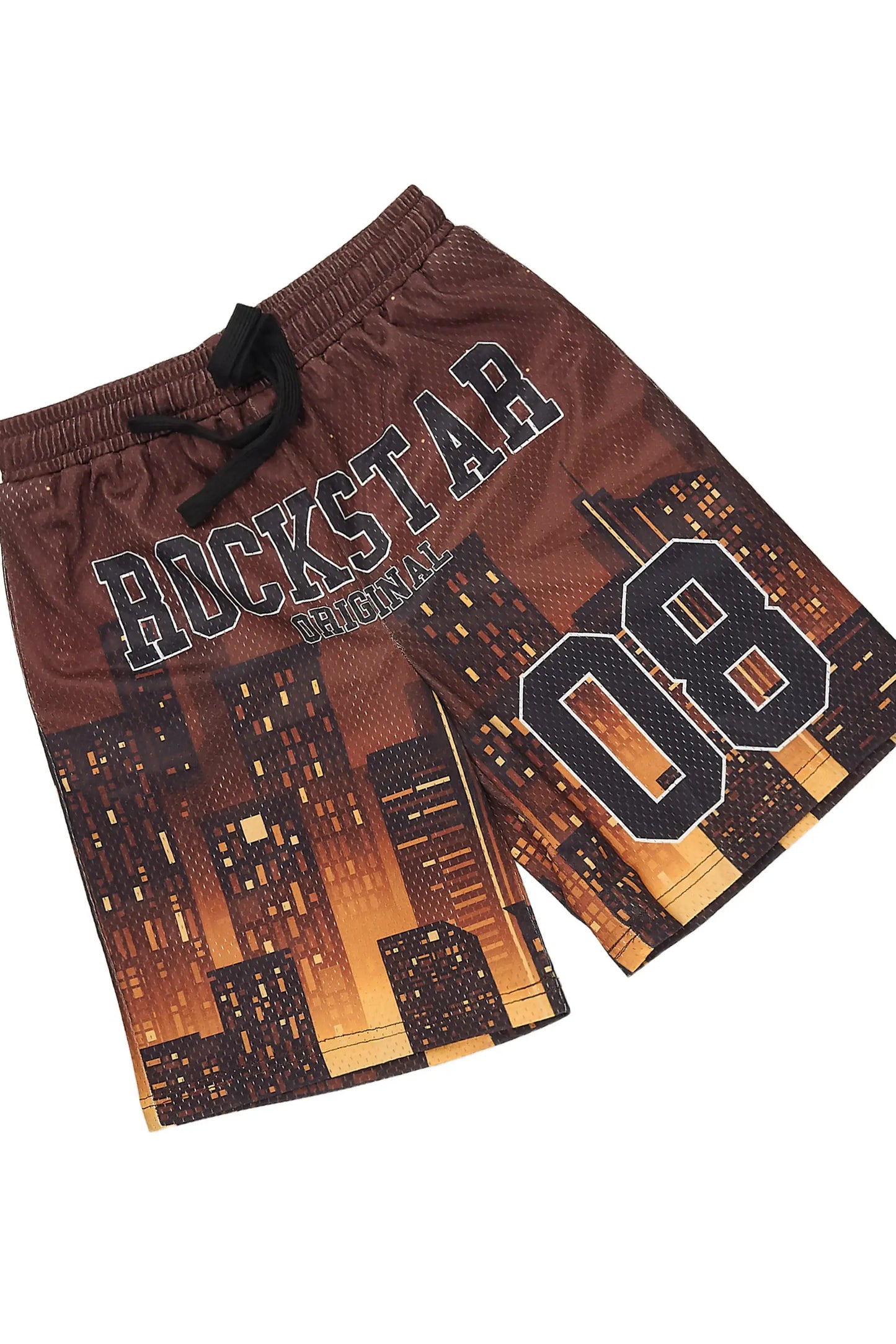Boys Andres Brown Boxy T-Shirt/Short Set
