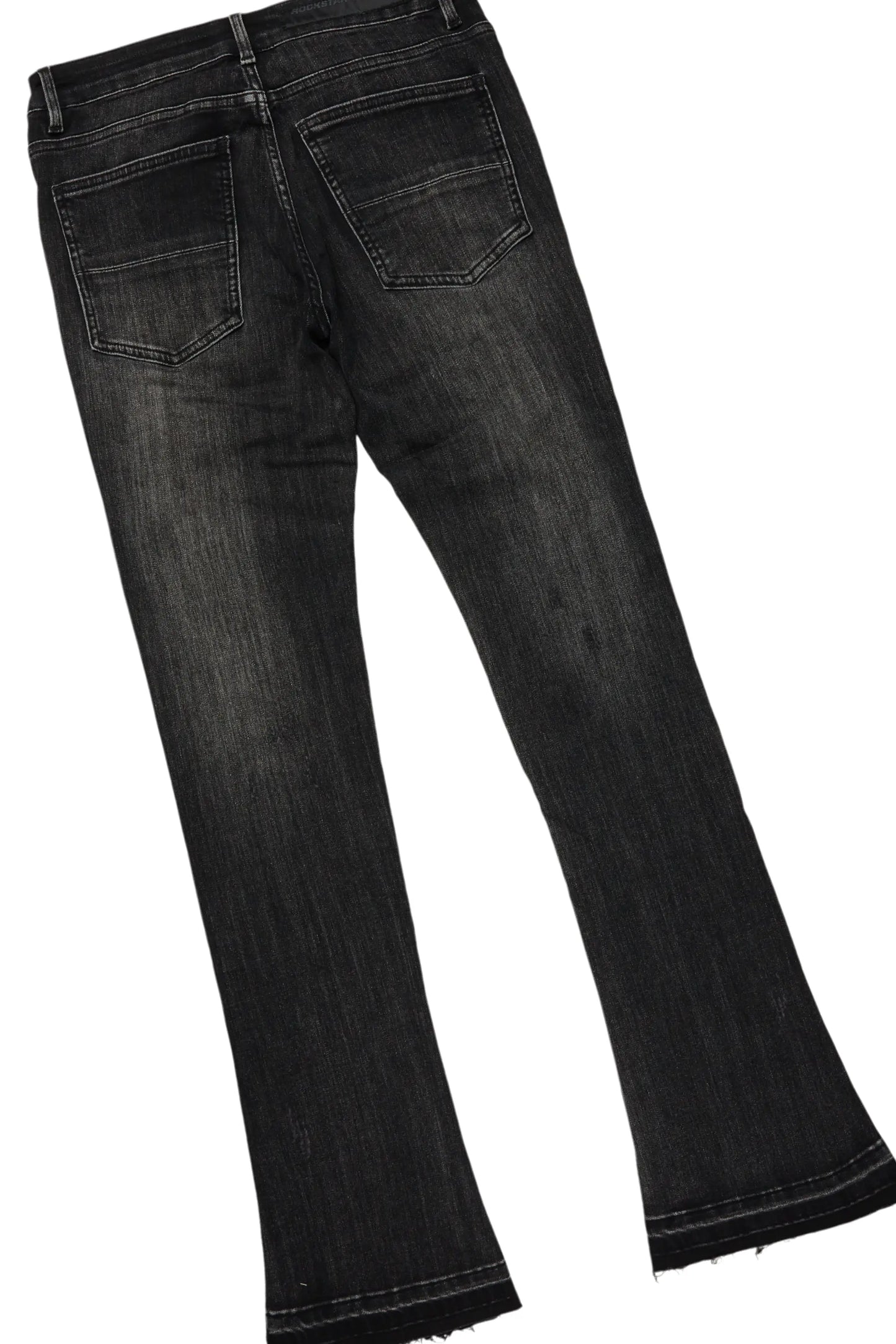 Amina Black Hoodie & Rani Stacked Flare Jean Set