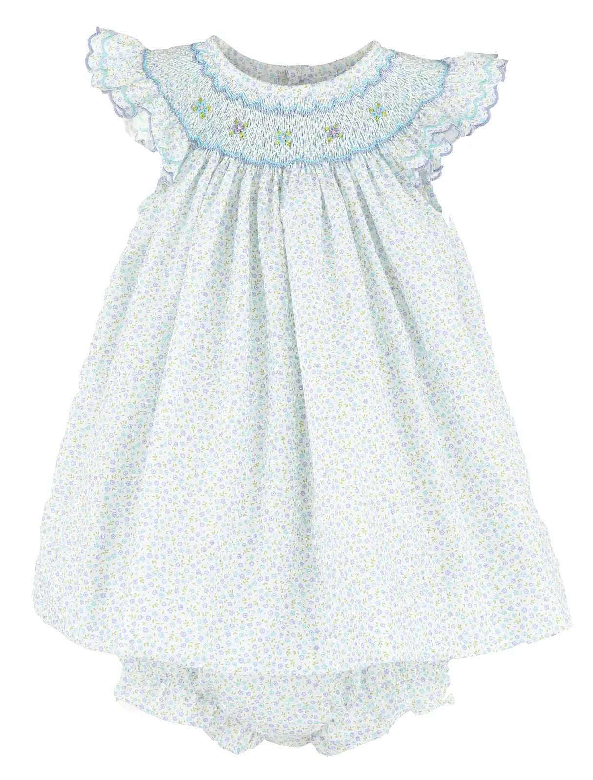 Blue Miniflowers Feston Bishop - Select Size