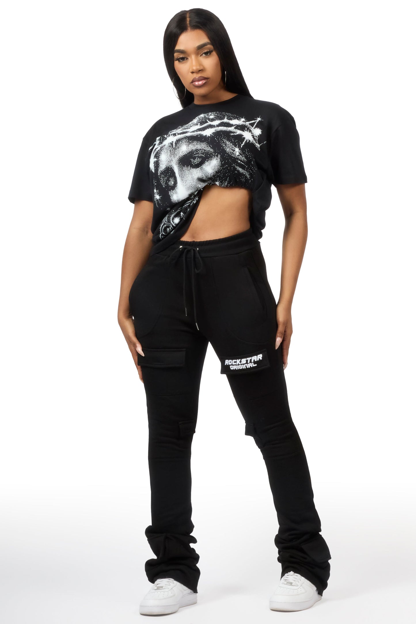Aalayshia Oversized Black T-Shirt