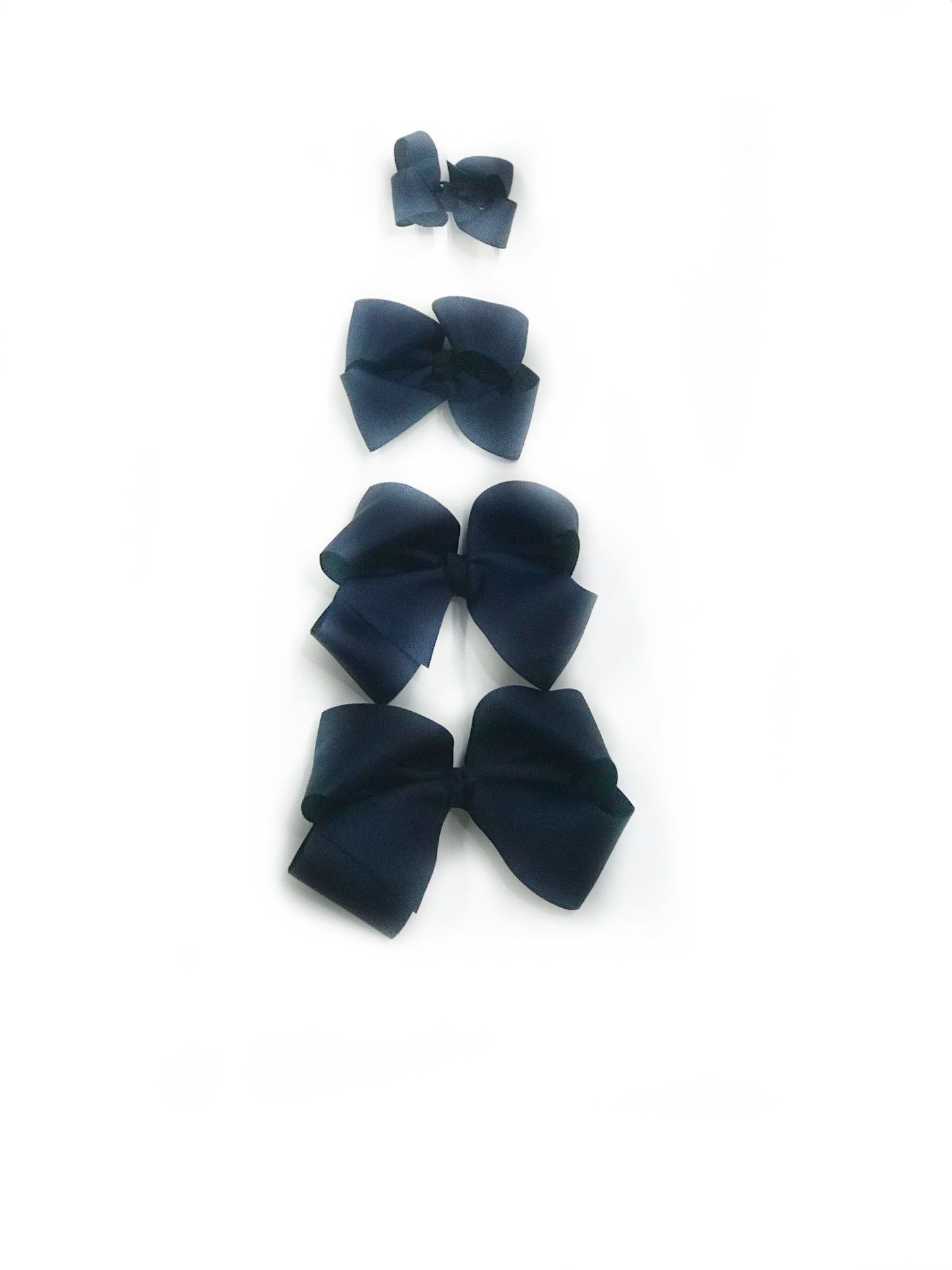 Dark Navy Blue Hair Bow - Choose Size (3â-8â)