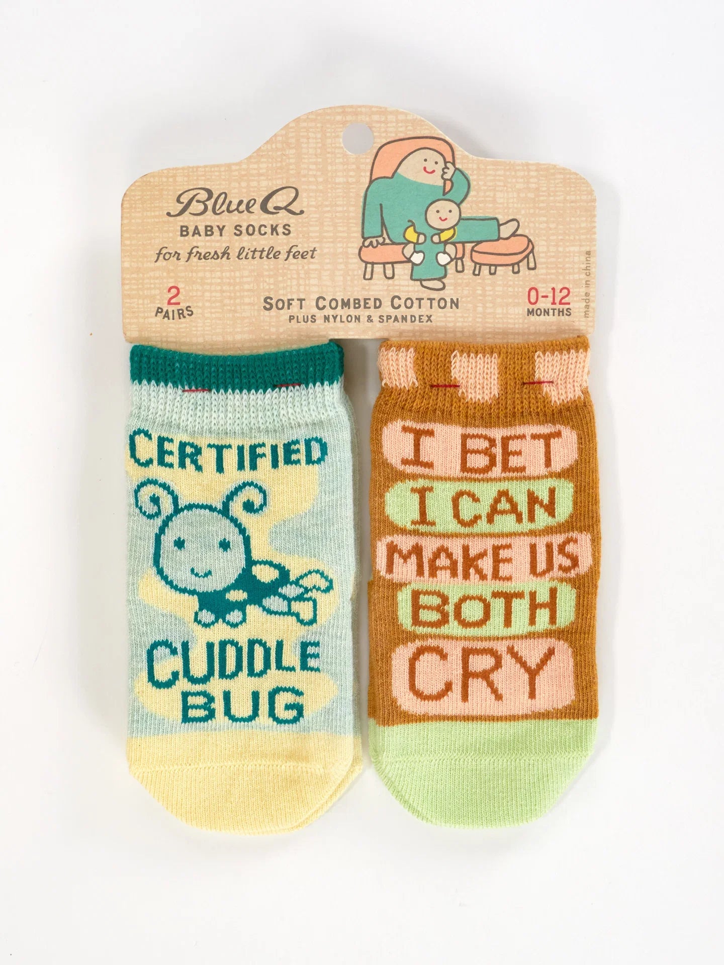 Certified Cuddle Bug/I Bet I Can Make Us Both Cry - Baby Socks