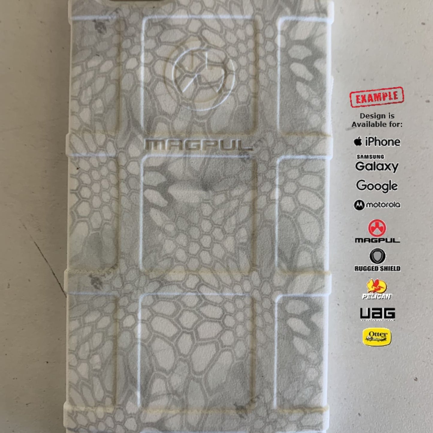 CLEARANCE - Magpul Industries Custom UV-Laser Printed Apple iPhone 5 iPhone 5S Only SNOW FKY EGO122