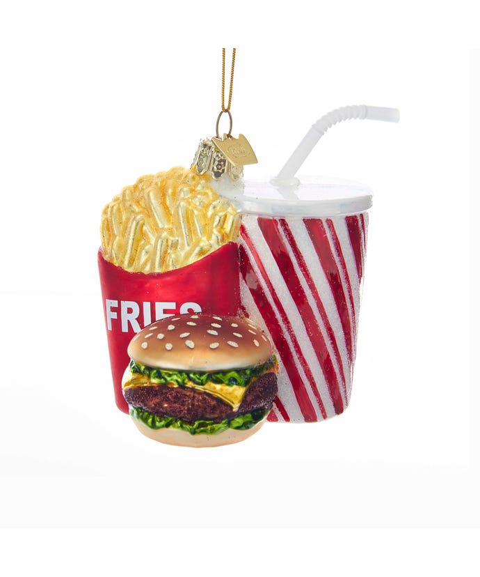 Glass Fast Food Combo Ornament - Noble Gemsâ¢