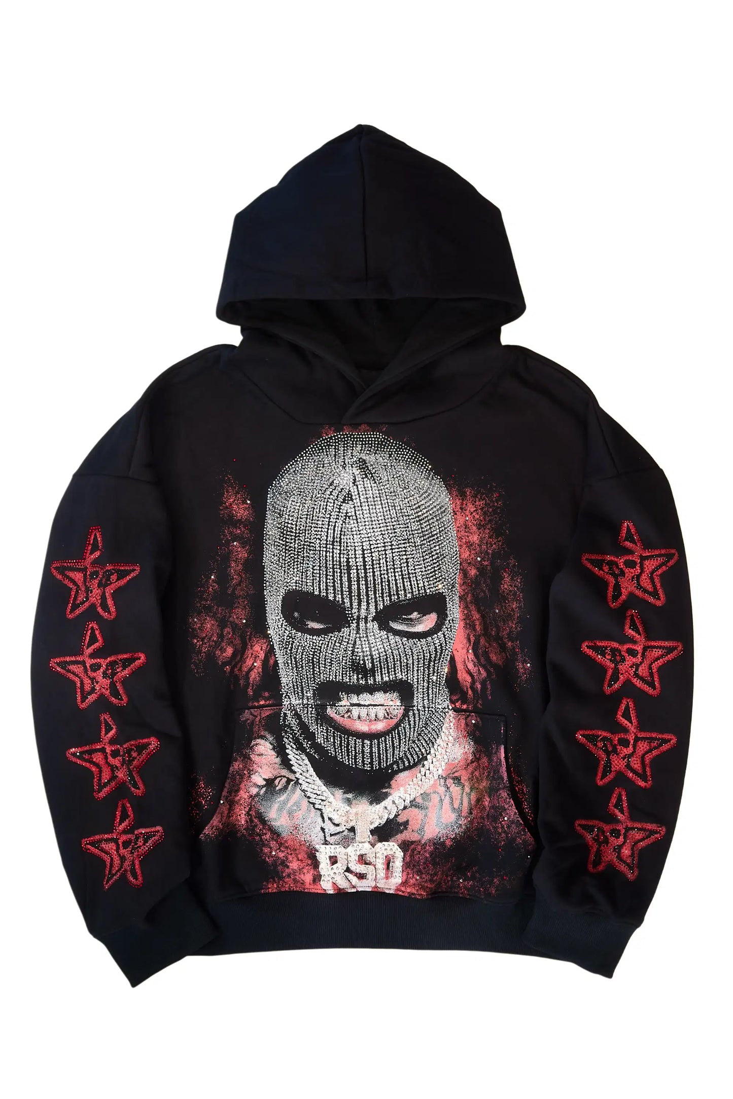 Ahsiyah Black Rhinestone Hoodie