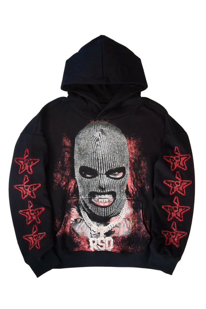 Ahsiyah Black Rhinestone Hoodie