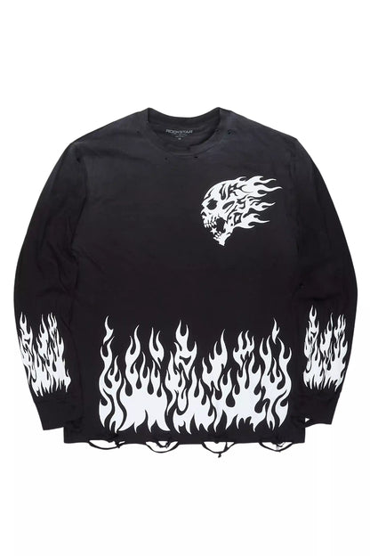 Arais Black Long Sleeve T-Shirt
