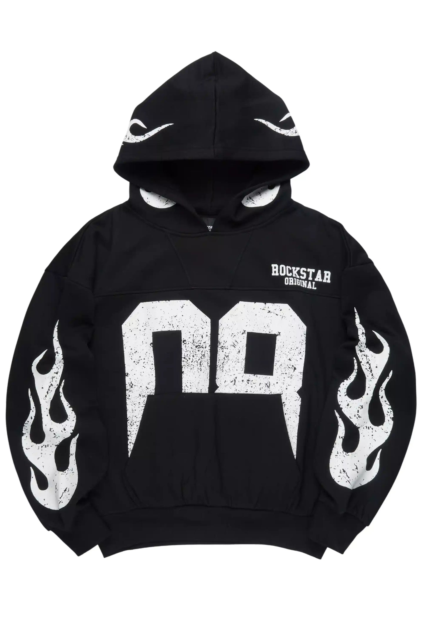 Aubin Black Boxy Crop Hoodie