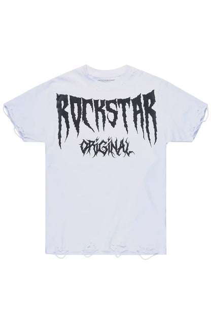 Andros White/Black Oversized Graphic T-Shirt