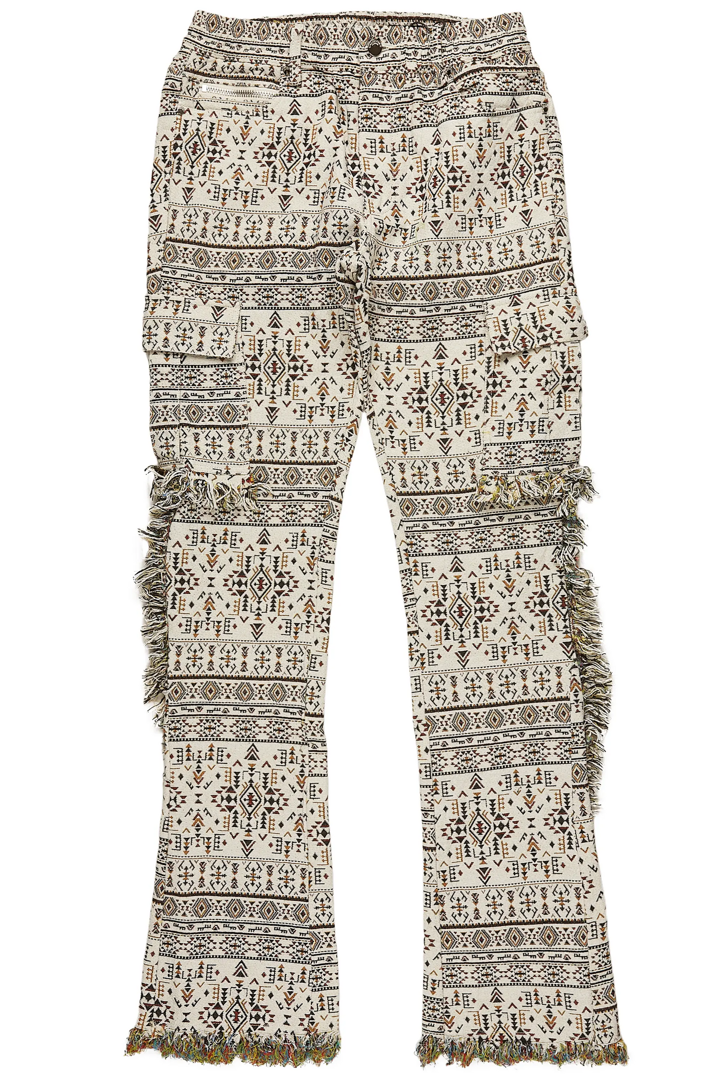 Ayami Beige Slim Tapestry Flare Jean