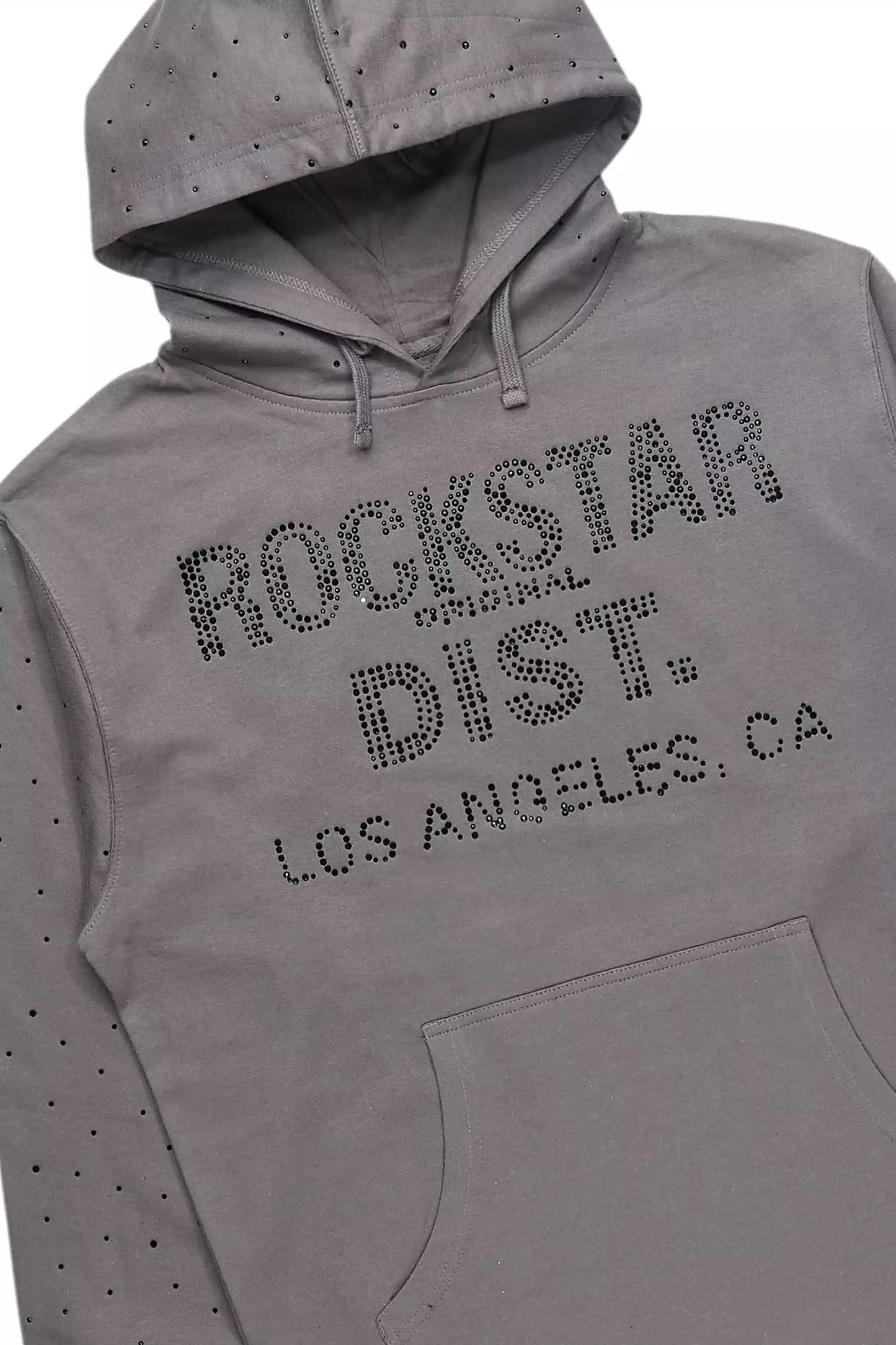 Aryka Heather Grey Rhinestone Hoodie