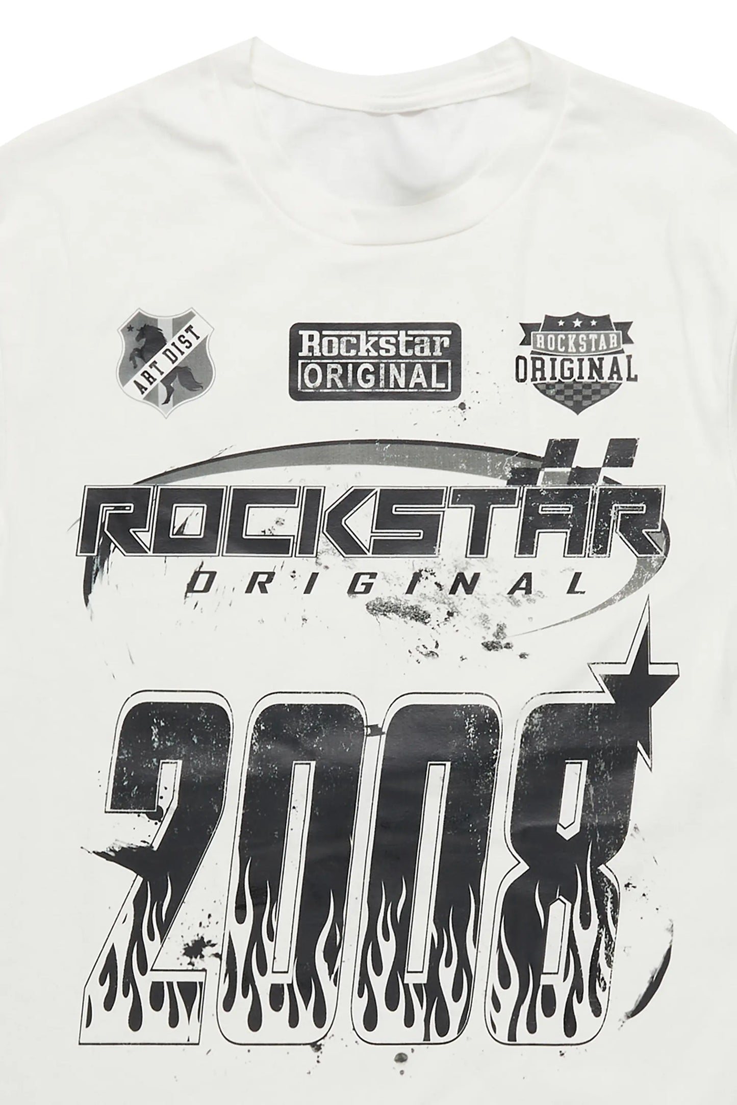 Boys Amos White Graphic T-Shirt