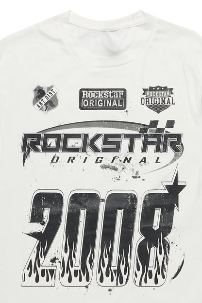 Boys Amos White Graphic T-Shirt