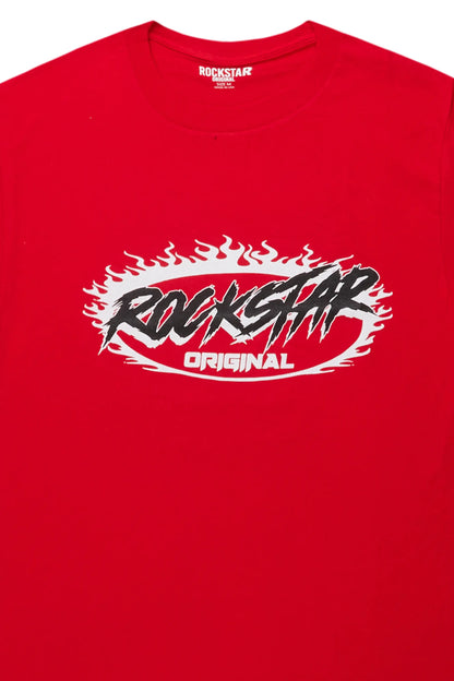 Aviana Red Oversized T-Shirt