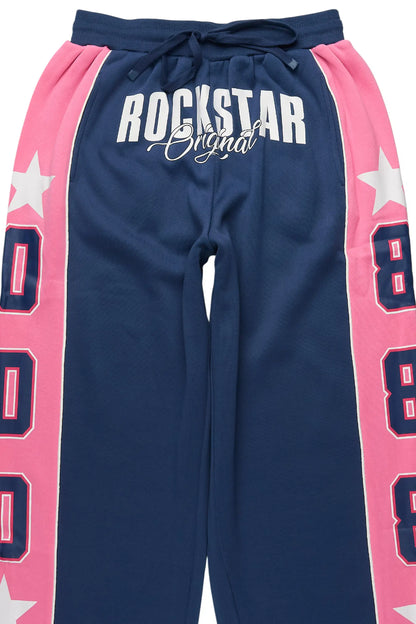 Airelle Navy/Pink Baggy Track Pant
