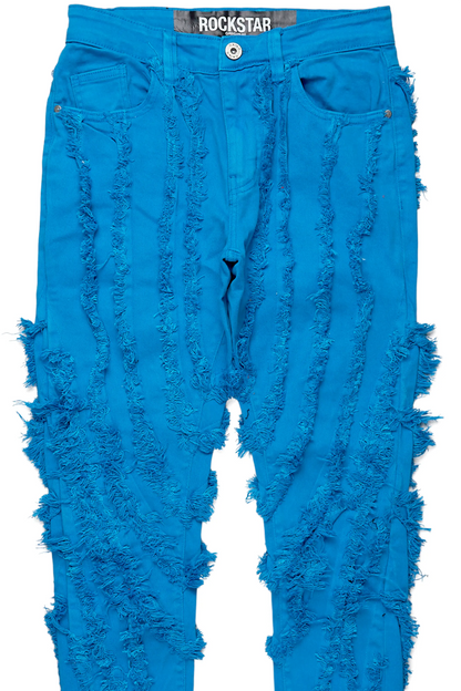Achilles Blue Raw Edge Skinny Fit Jean