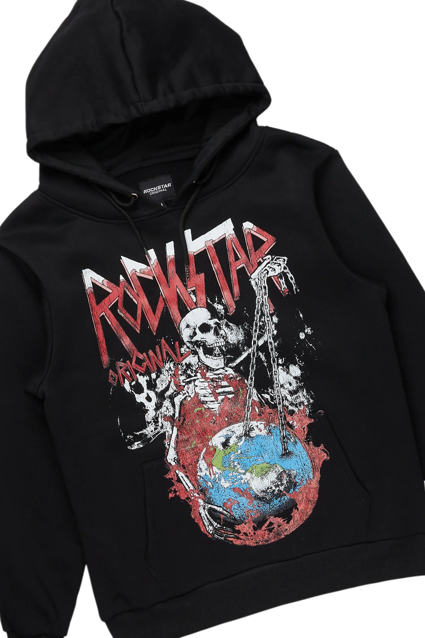 Barrett Black Hoodie/Super Stacked Flare Jean Bundle