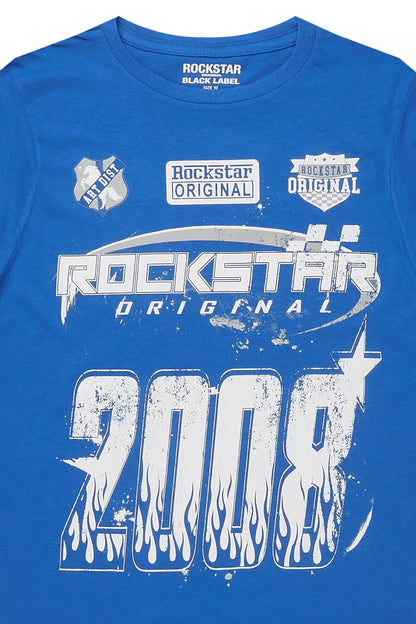Boys Amos Royal Blue/White Graphic T-Shirt