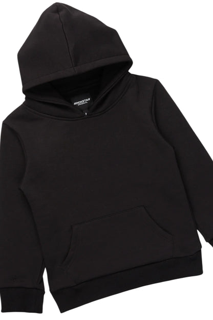 Boys Basic Black/Grey Stacked Flare Pant Set