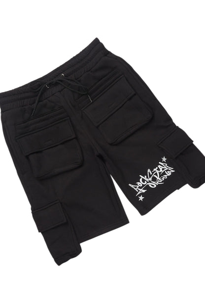 All Seeing Eyes Black/White T-Shirt Cargo Short Set