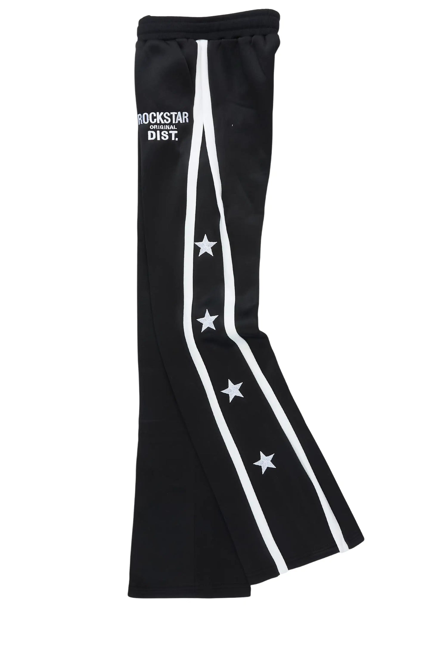 Boys Arkady Black Stacked Flare Track Pant
