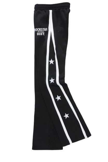 Boys Arkady Black Stacked Flare Track Pant