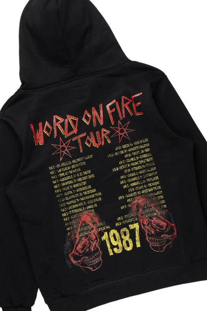 Barrett Black Hoodie/Super Stacked Flare Jean Bundle
