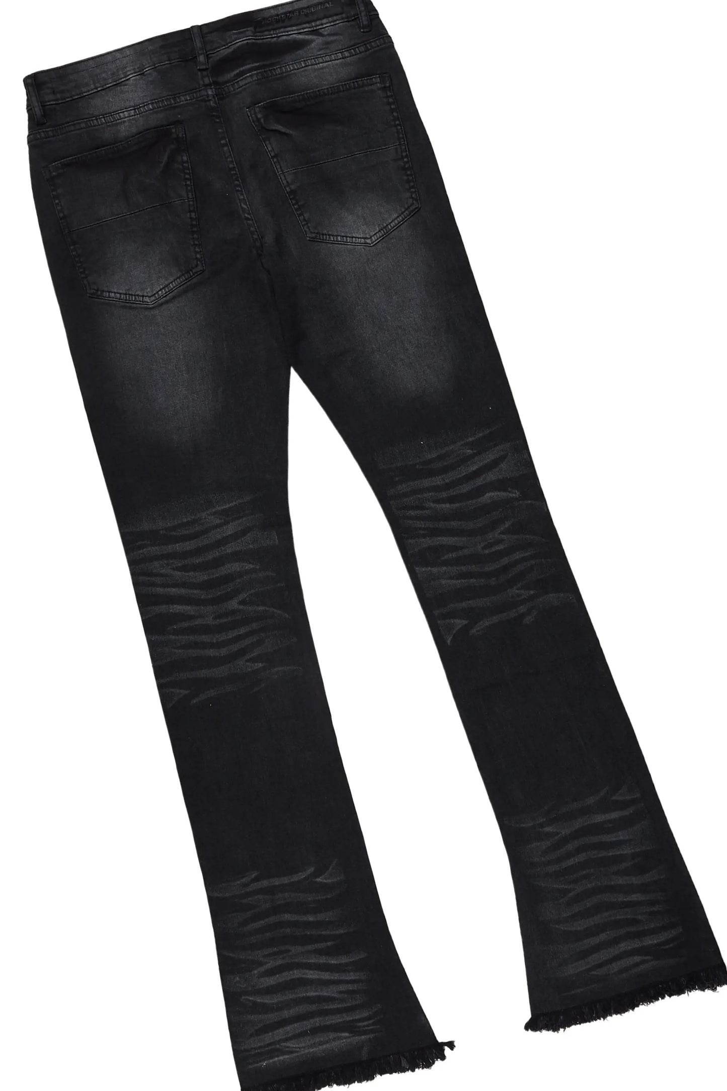 Amina Black/Red T-Shirt/Stacked Flare Jean Set
