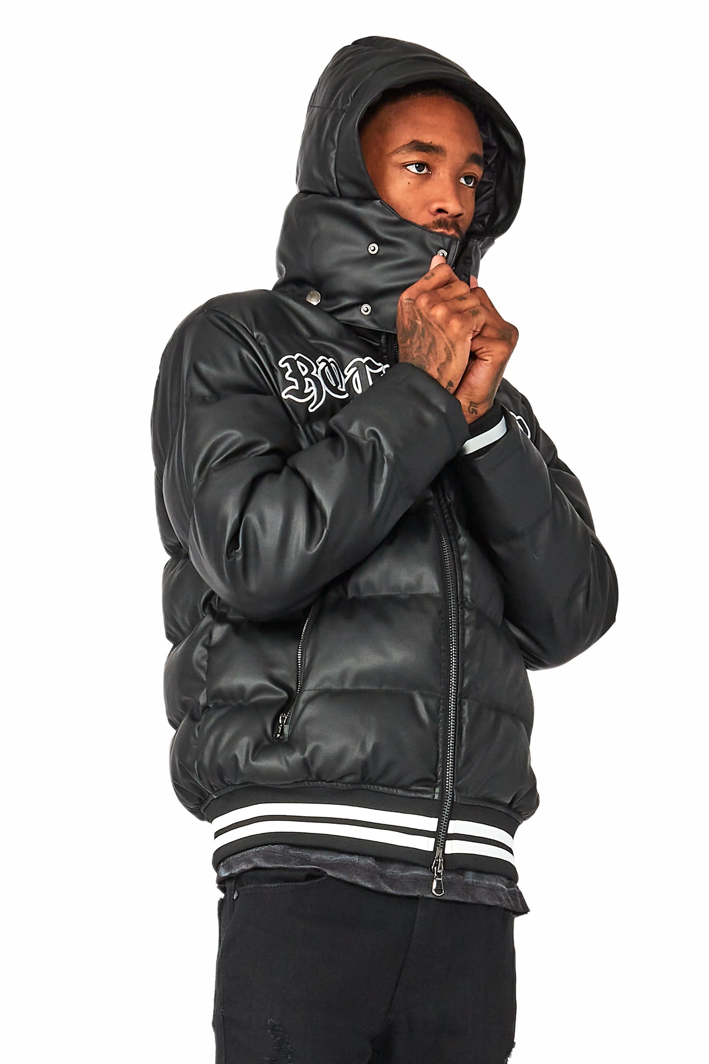 Achim Black Graphic Puffer Jacket