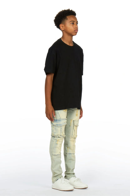 Boys Adalee Blue Slim Cargo Jean