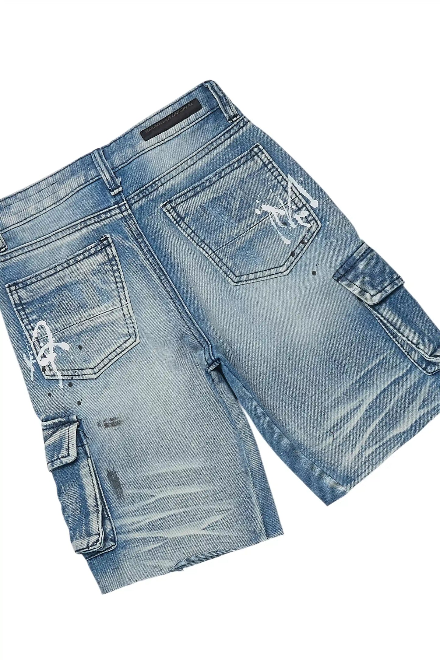 Boys Amos Royal/White T-Shirt/Denim Short Set