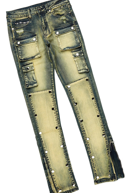 Barrett Sand/Tint Hoodie/Stacked Flare Jean Bundle