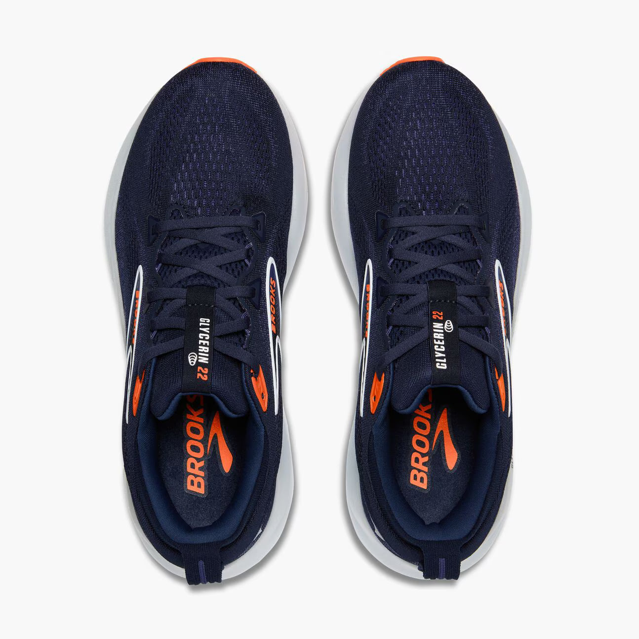Brooks Mens Glycerin 22- Peacoat/Blue Ribbon/Orange(1104451D494)