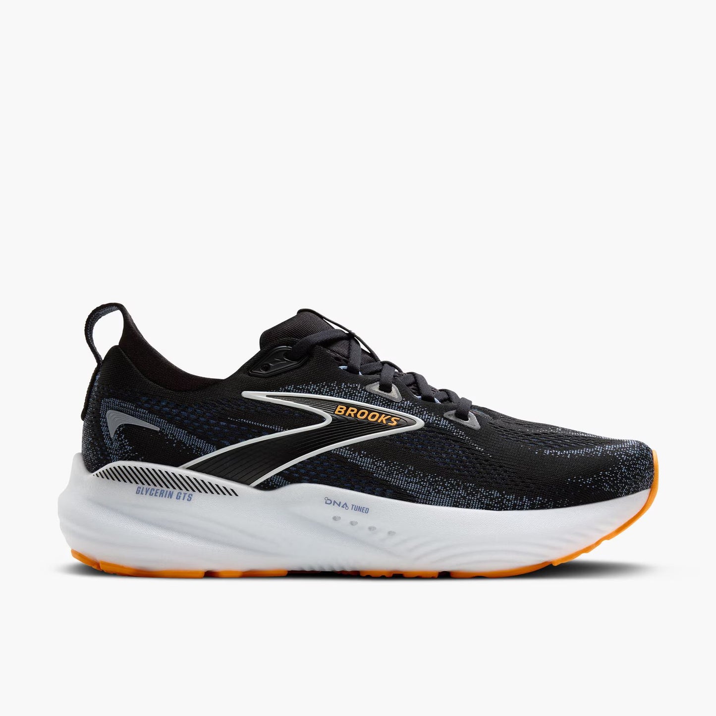 Brooks Men's Glycerin GTS 22 (Wide) - Black/Country Blue/Orange Pop