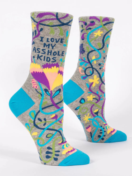 I Love My A__hole Kids - Women's Crew Socks
