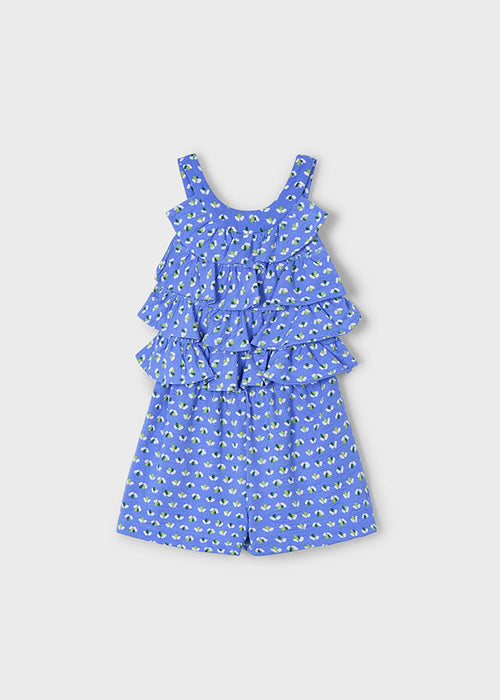 Blue Ruffled Romper - Select Size