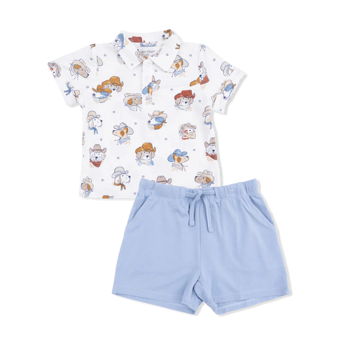 Cowdogs Cowboy Polo Shirt & Short Set - Select Size