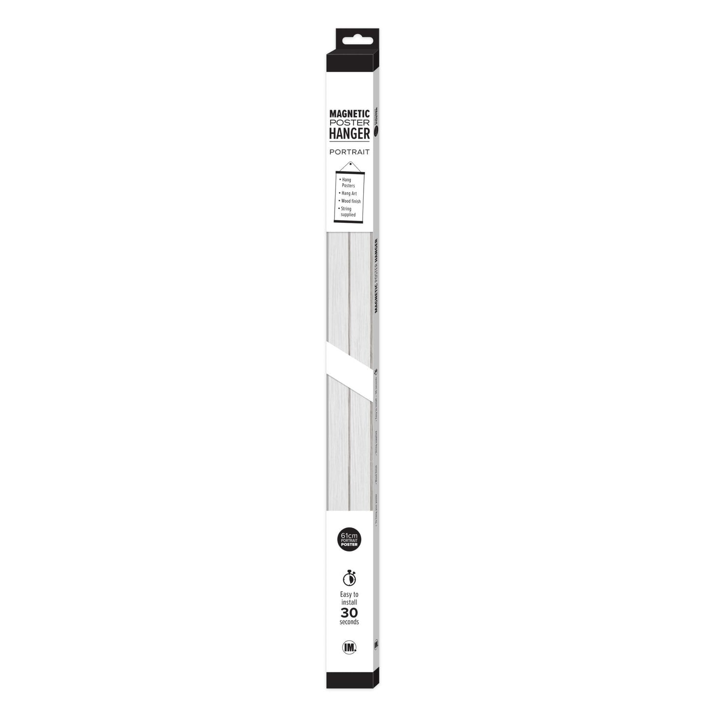 61cm Wooden Poster Hanger - White