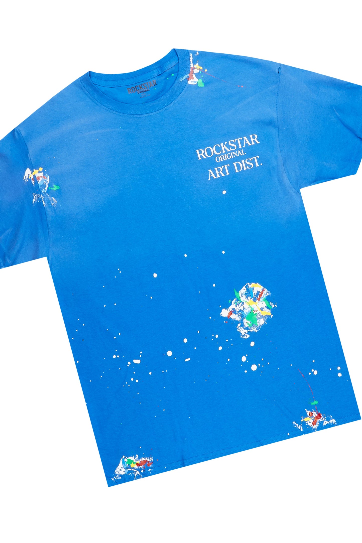 Amell Blue Graphic T-Shirt/Super Stacked Flare Jean Set