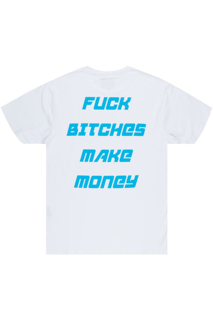 Book White/Blue Graphic T-Shirt