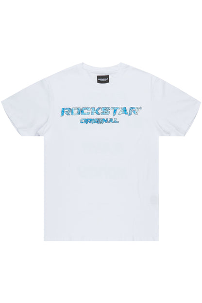 Book White/Blue Graphic T-Shirt