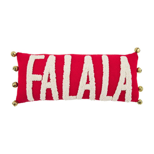 Fa La La Tufted Red Boucle Holiday Pillow