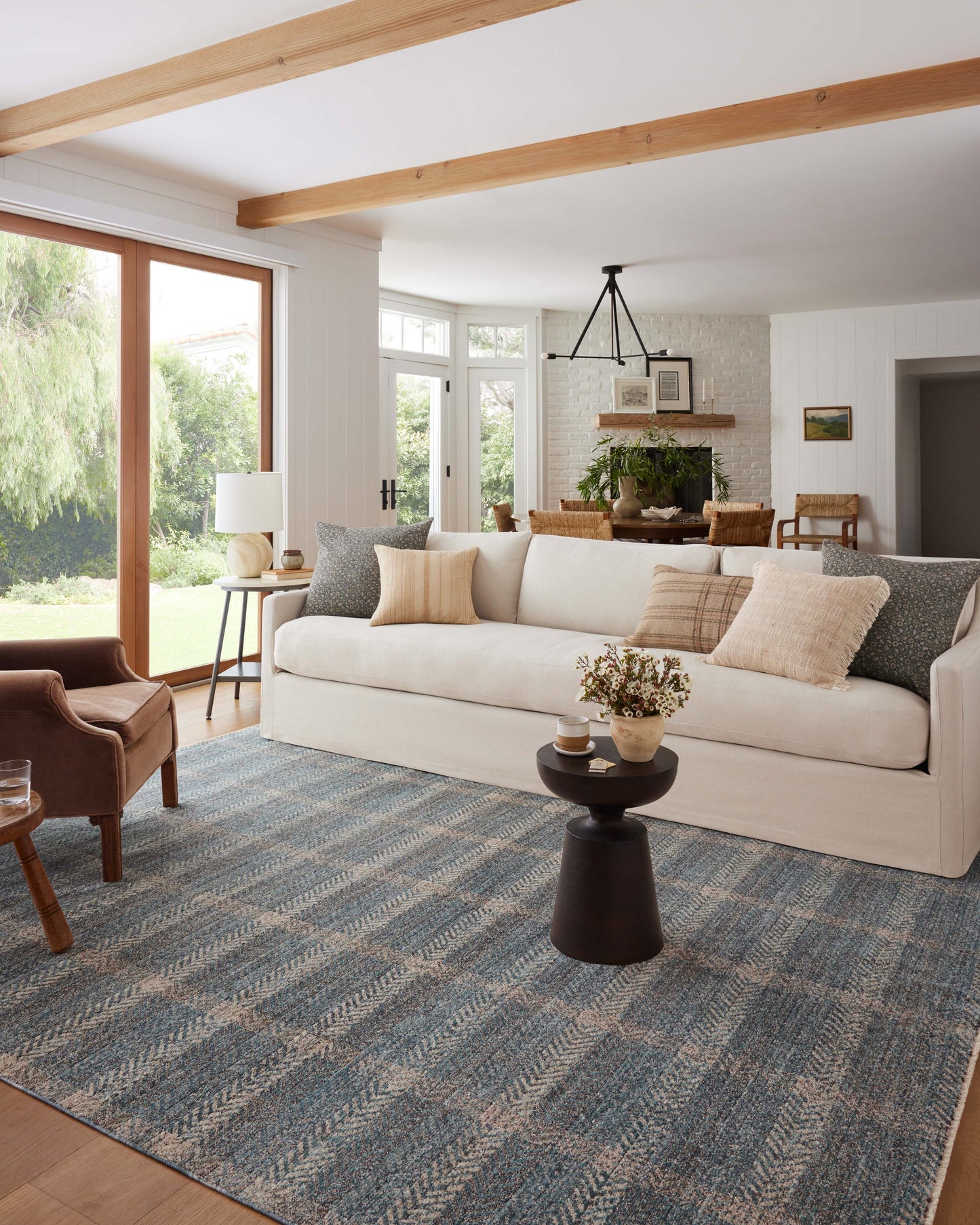 Angela Rose x Loloi Ember Blue / Beige Rug