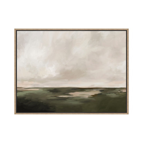 "Blush Horizon" Framed Canvas