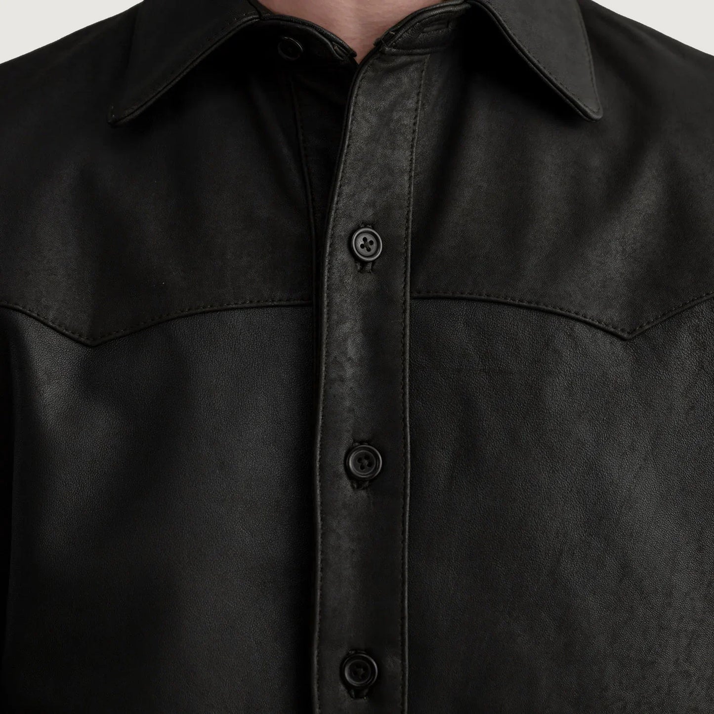 Bronco Tumbled Brown Leather Shirt