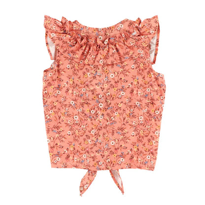Floral Flutter Sleeve Blouse