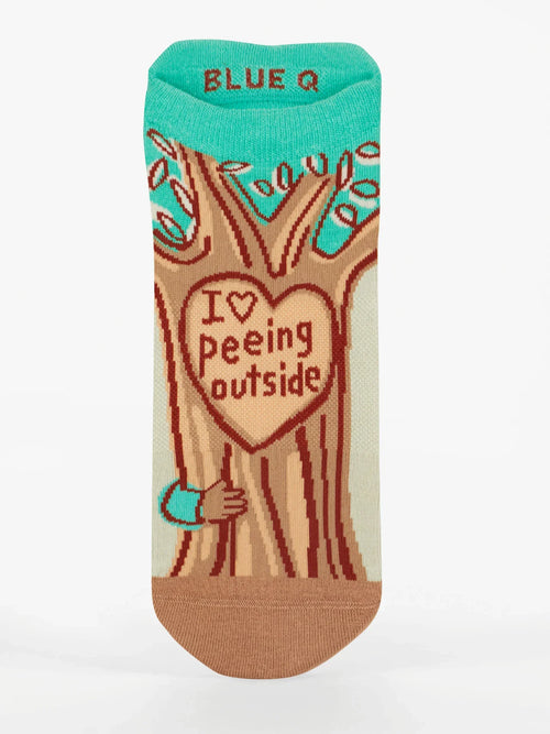 I Heart Peeing Outside Sneaker Socks