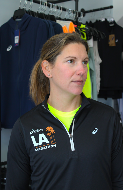 2026 ASICS Los Angeles Marathon -ASICS Women's Icon 1/2 Zip Black (2012D175) (LA26-12)